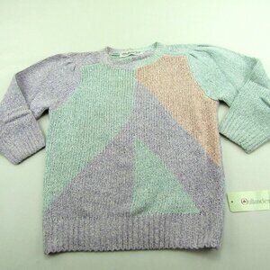 VINTAGE Outlander Sweater Womens Size Medium Multicolor Silk Blend Long Sleeve